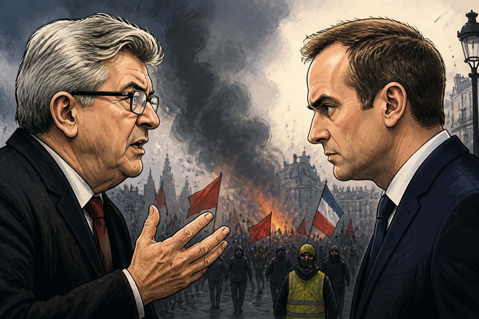 Mélenchon et Lecornu s'affrontent après les manifestations