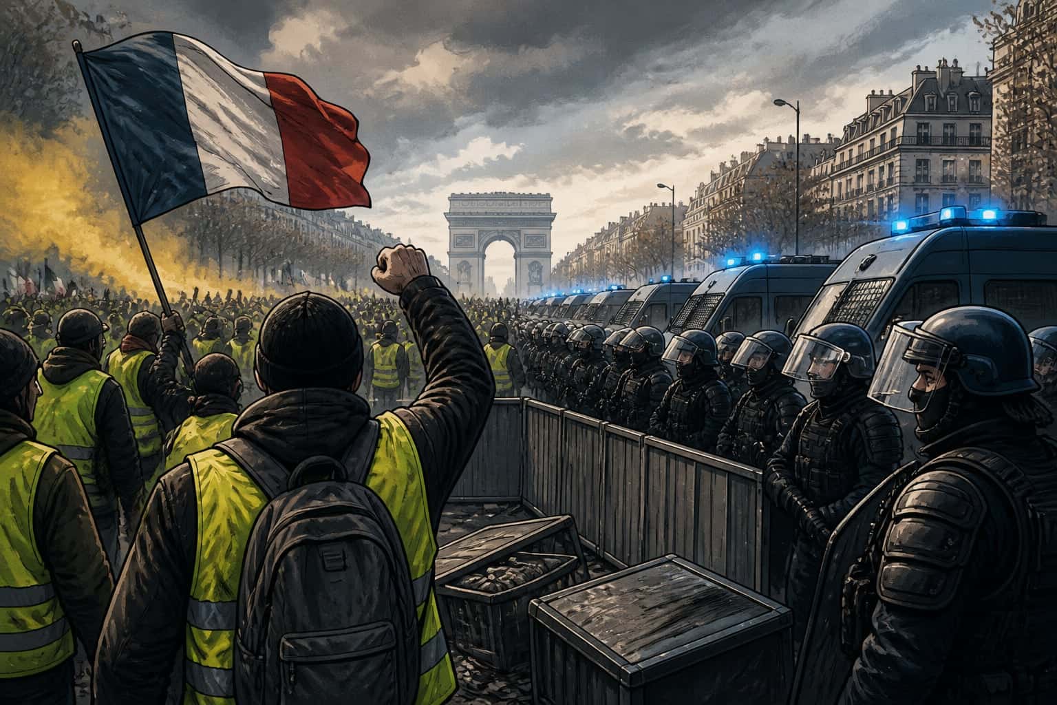 Gilets jaunes : tracé déposé et alerte maximale pour la police