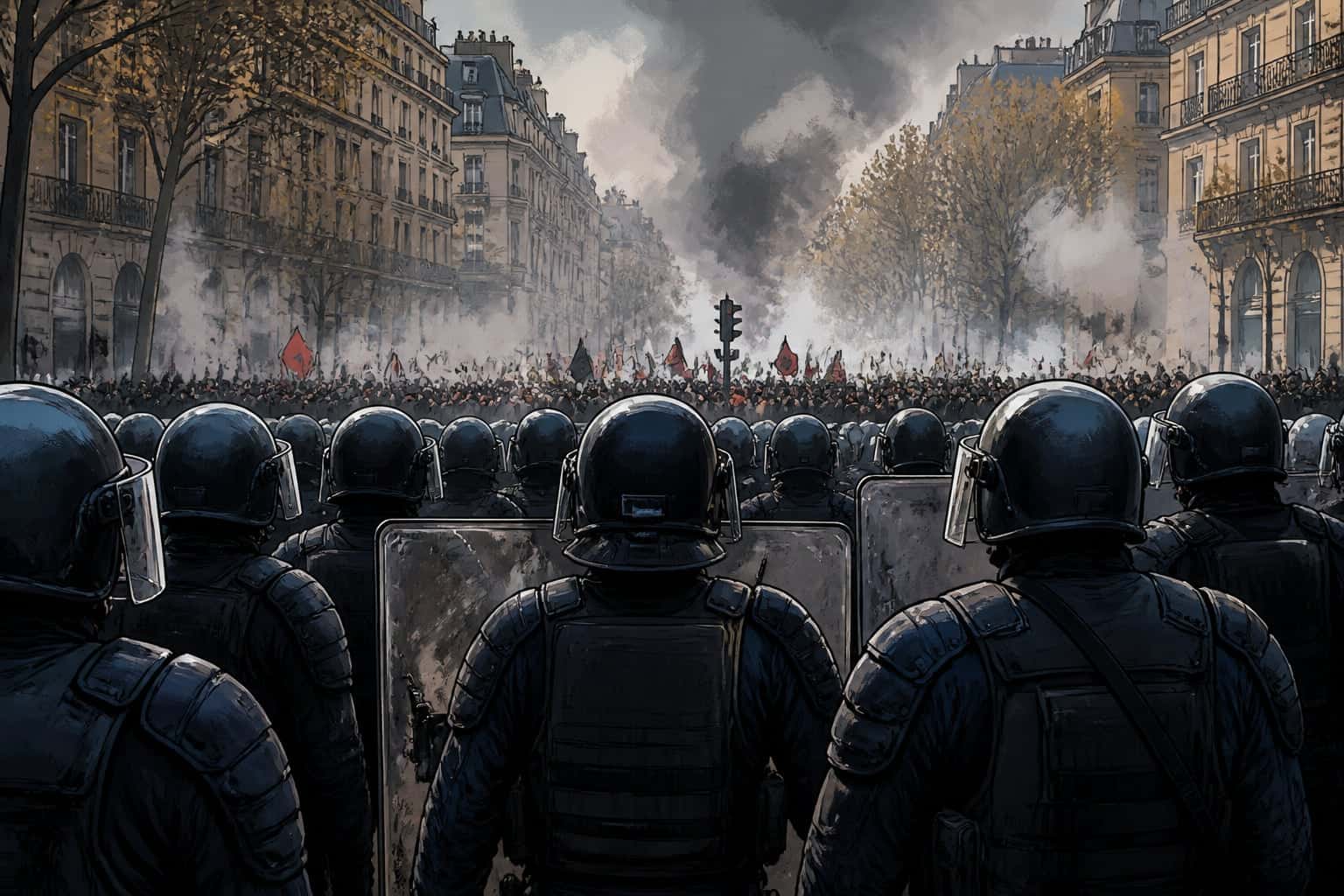 Manifestations : 70 000 policiers mobilisés sous haute tension