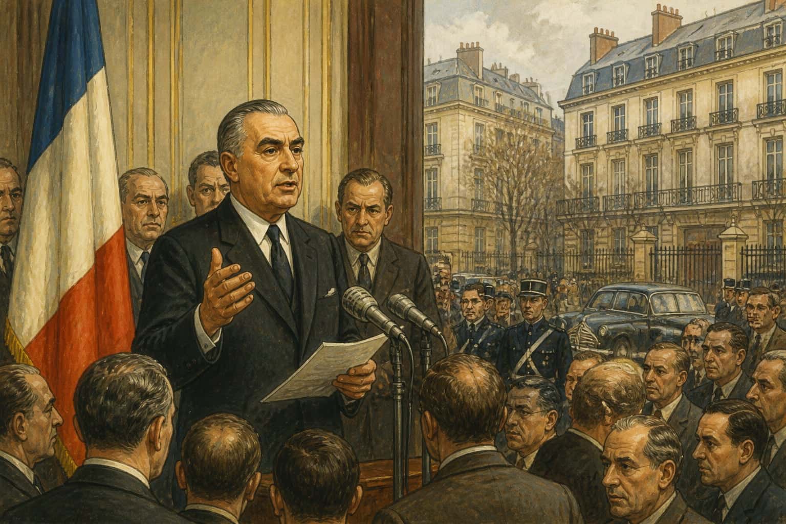 J-174 · Pompidou se déclare candidat à la succession de de Gaulle