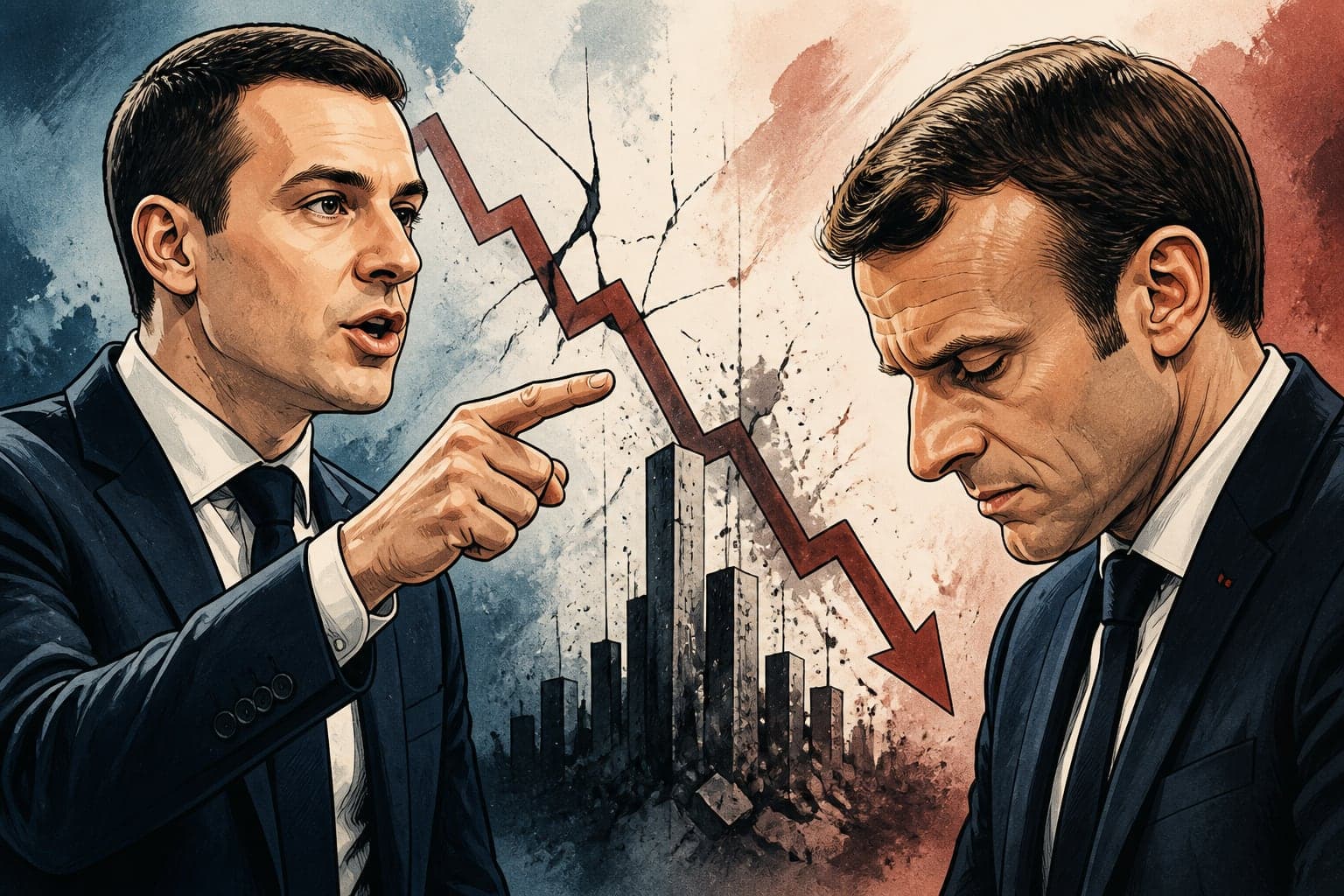 Jordan Bardella étrille le bilan économique d'Emmanuel Macron