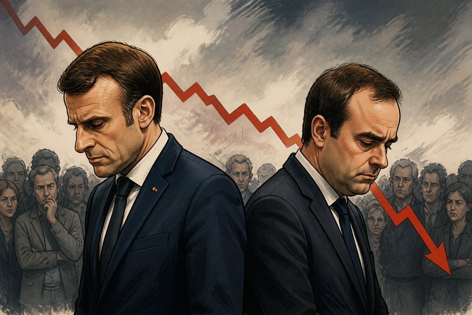 Emmanuel Macron et Sébastien Lecornu au plus bas dans l'opinion