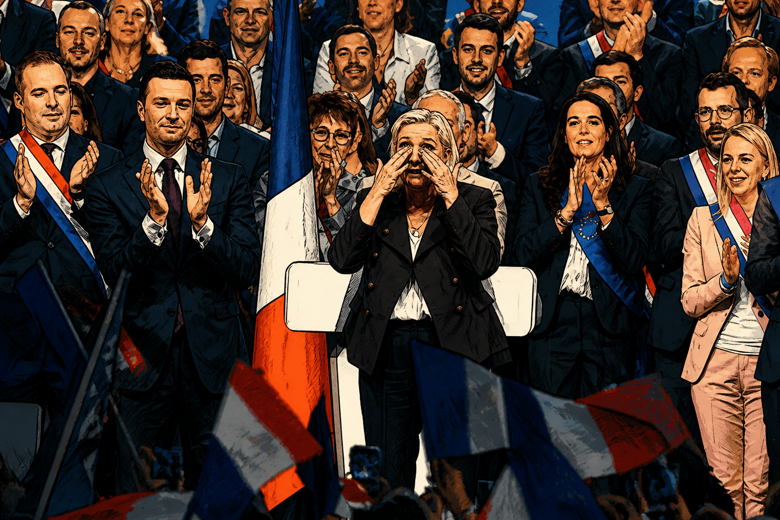 Marine Le Pen lance sa rentrée sous tension à Hénin-Beaumont