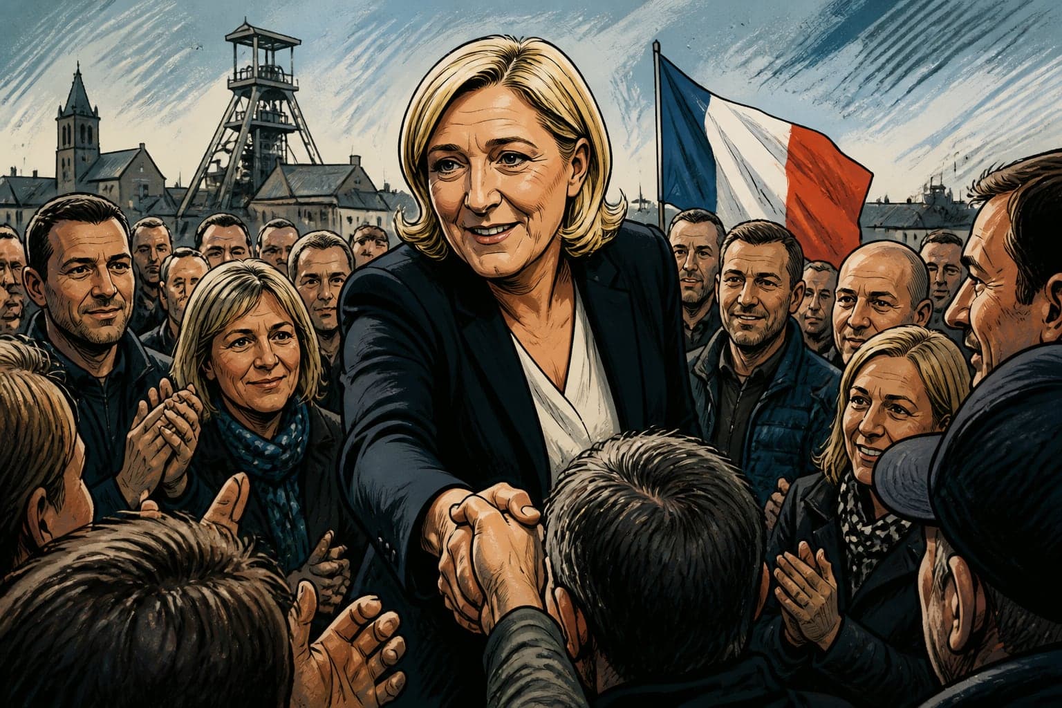 Marine Le Pen tente de resserrer les rangs à Hénin-Beaumont