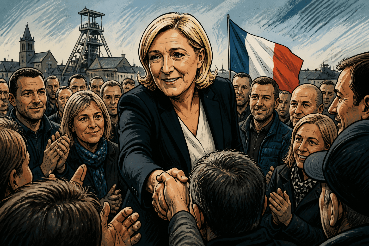Marine Le Pen tente de resserrer les rangs à Hénin-Beaumont
