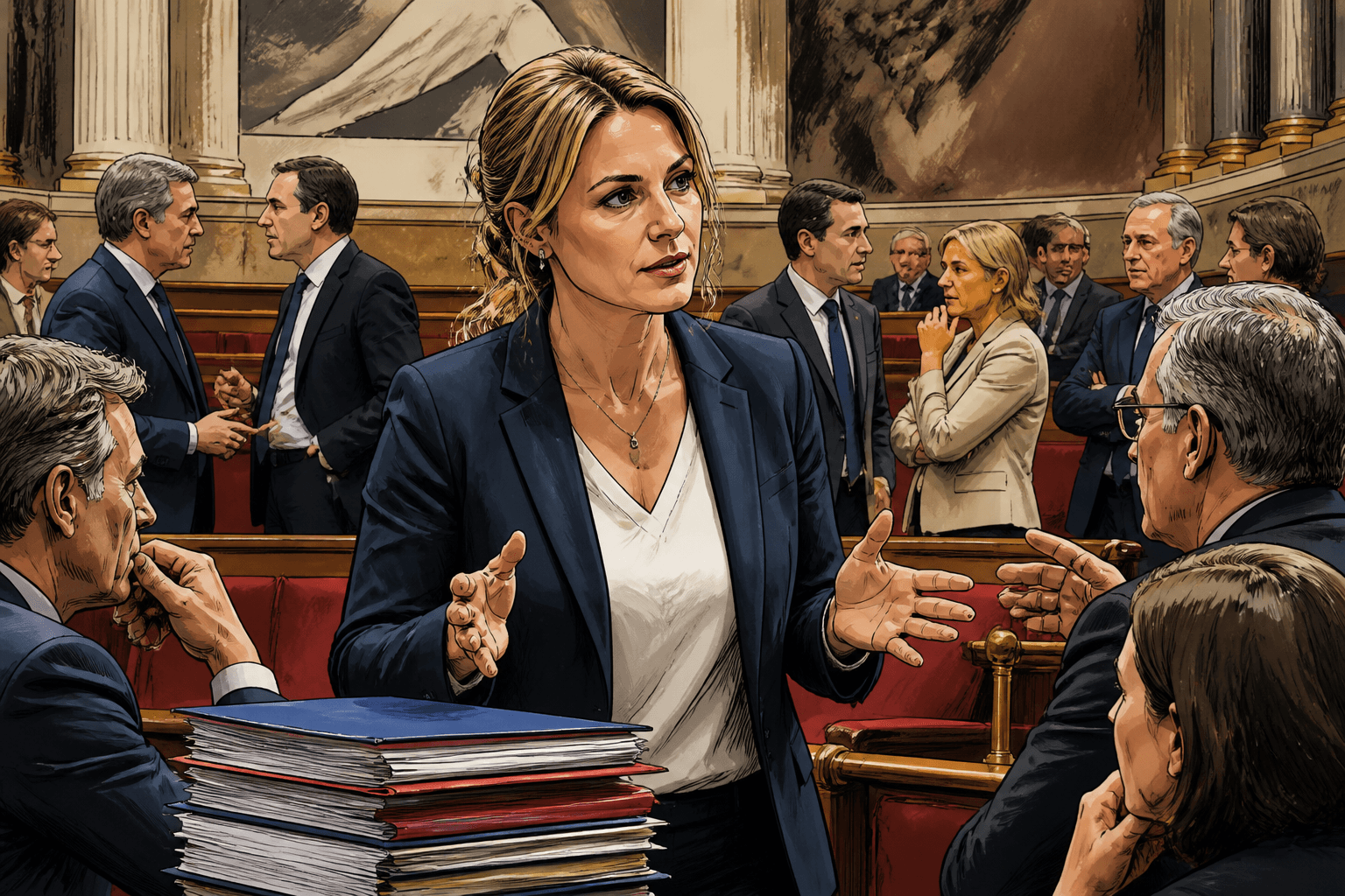 Maud Bregeon cherche le compromis budgétaire au Parlement