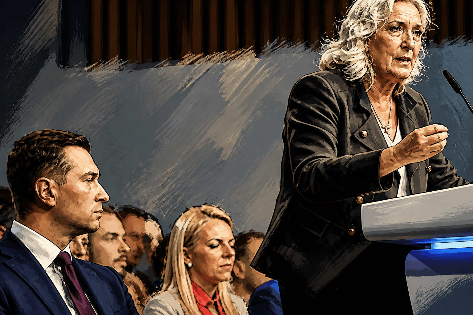 Marine Le Pen domine les premières projections électorales