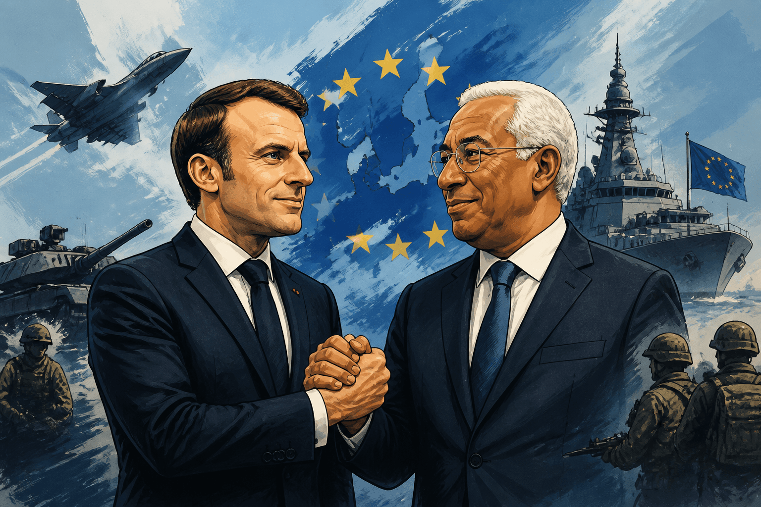 Emmanuel Macron et António Costa renforcent la défense européenne