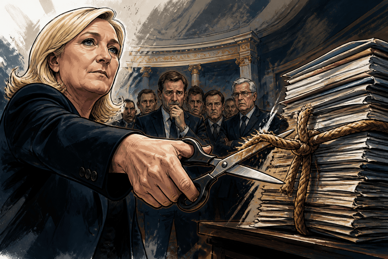 Marine Le Pen menace de censurer le gouvernement sur le budget