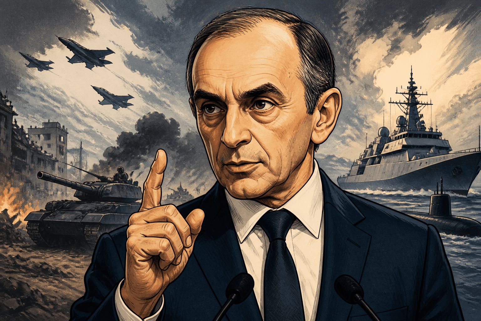 Éric Zemmour prône un réarmement massif face aux guerres