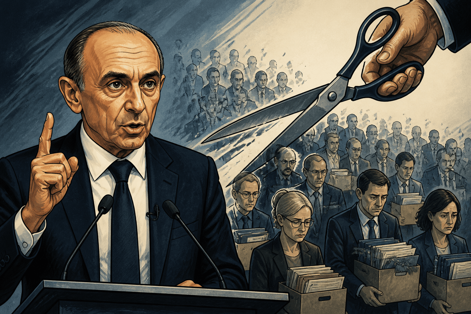 Éric Zemmour prône une baisse massive du nombre de fonctionnaires