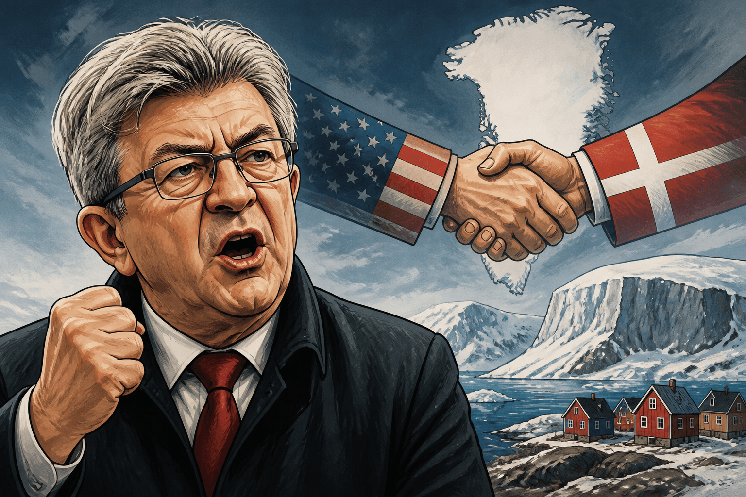 Mélenchon fustige l'accord USA-Danemark sur le Groenland