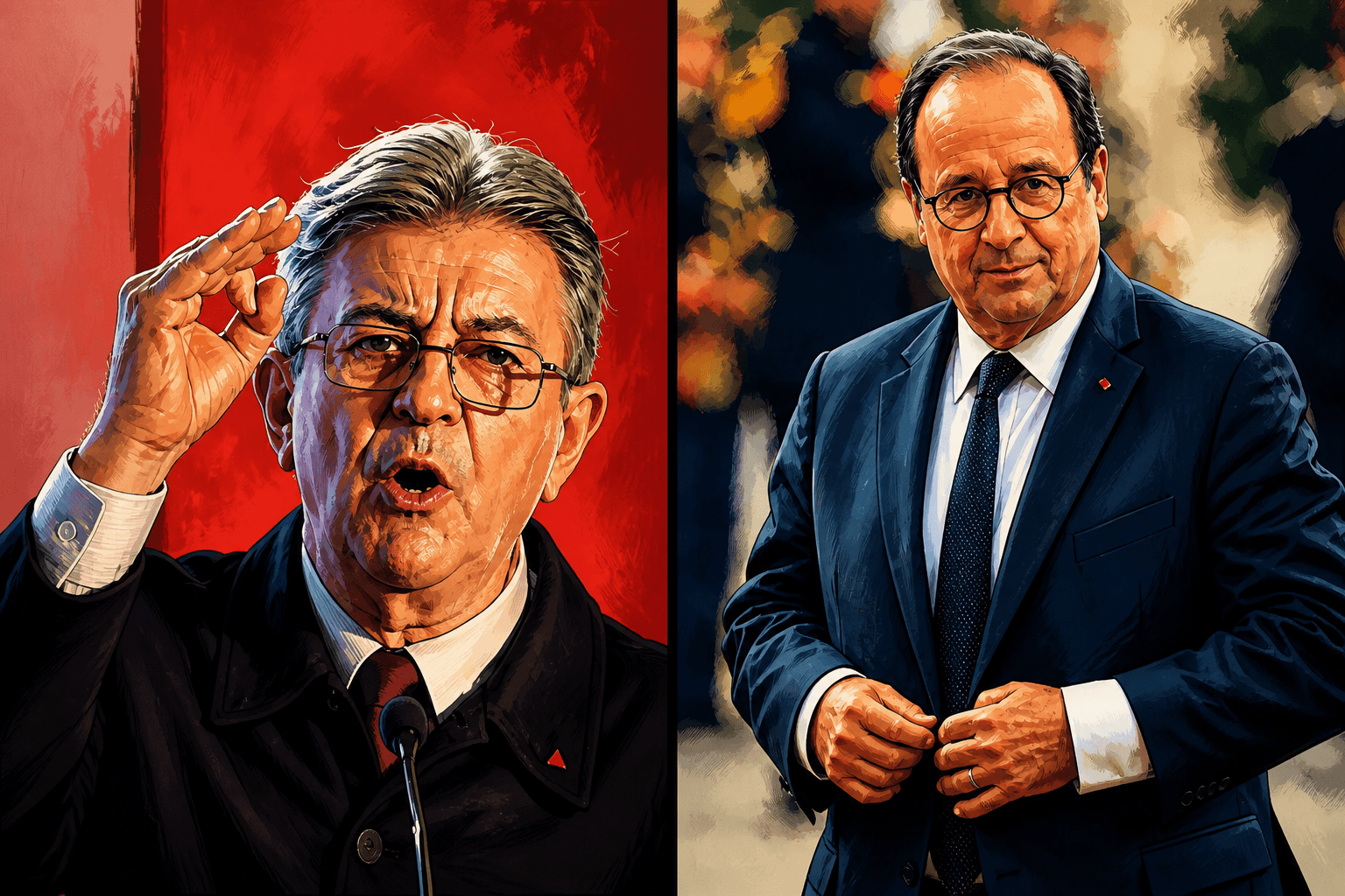 Rivalités au PS : la crise profite à Mélenchon et Hollande