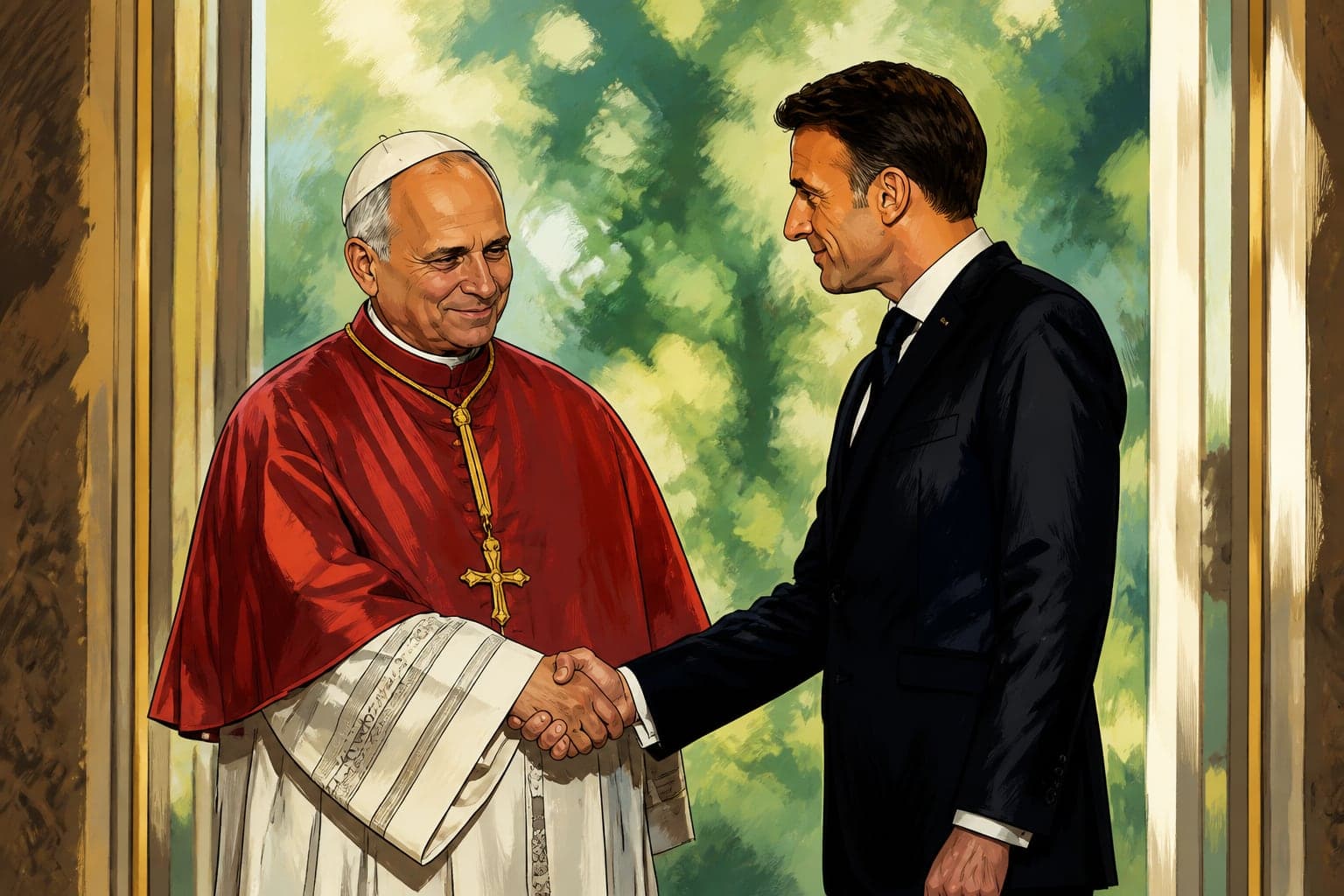 Emmanuel Macron et le pape Léon XIV confrontent leurs visions à l'Élysée