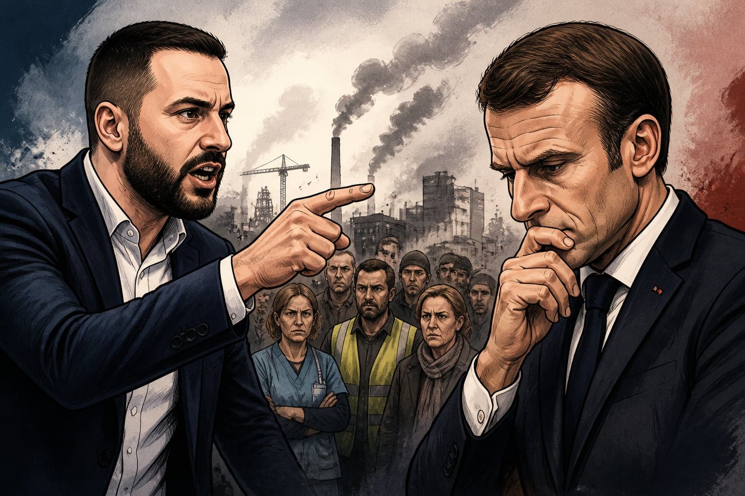 Julien Odoul pilonne le bilan social d'Emmanuel Macron