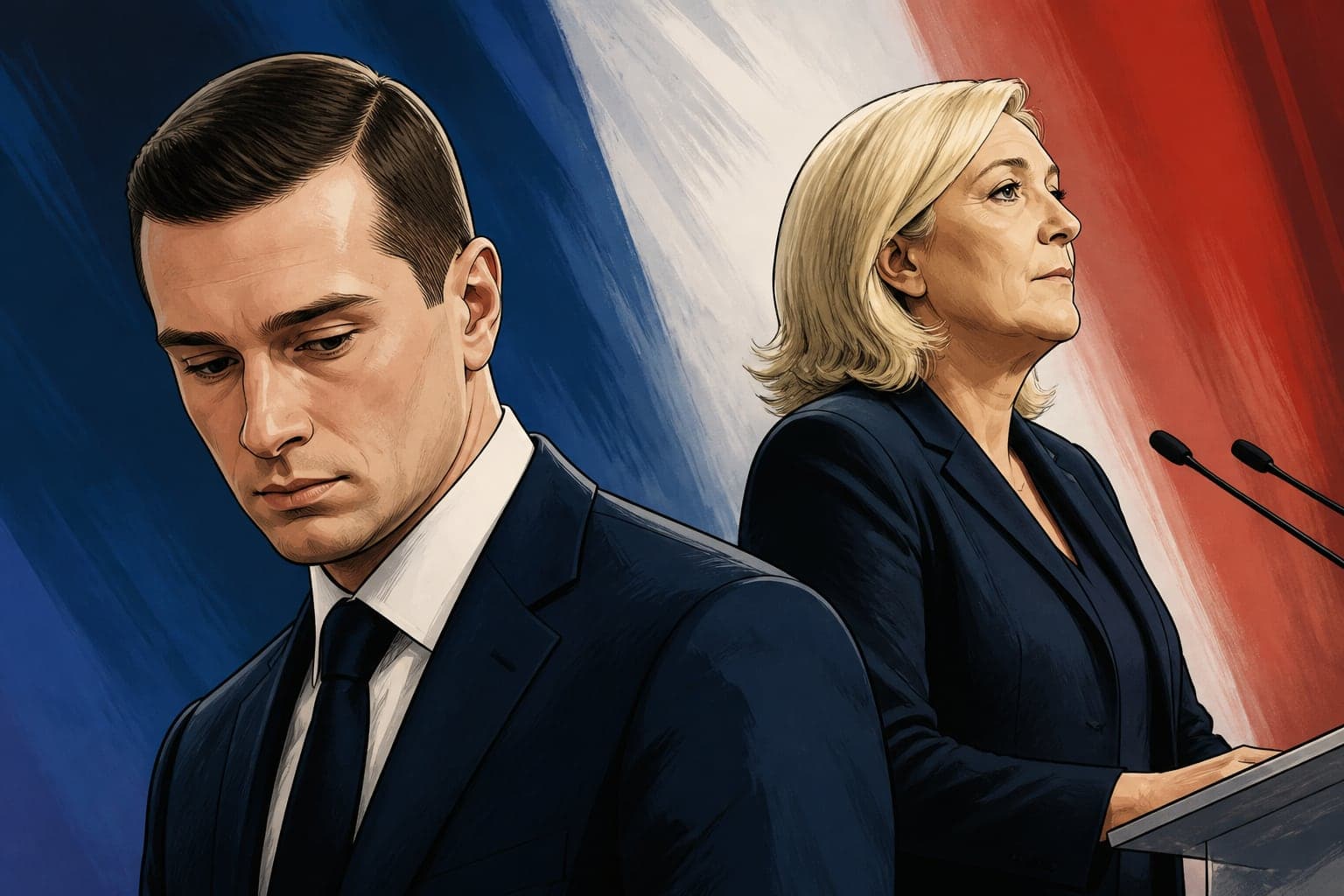 Jordan Bardella déçu de céder la place à Marine Le Pen