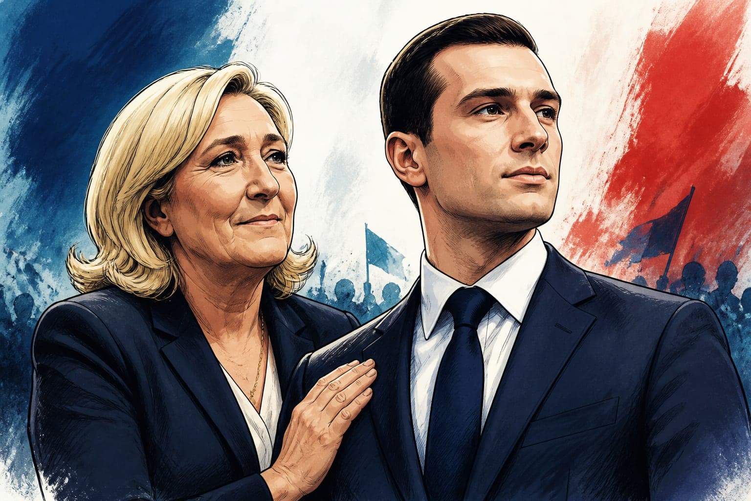Marine Le Pen réaffirme sa confiance en Jordan Bardella