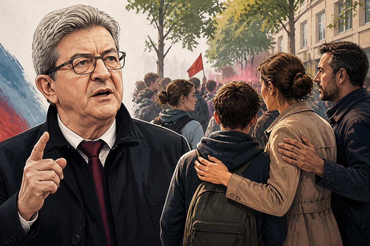 Mélenchon appelle les parents à protéger les lycéens mobilisés