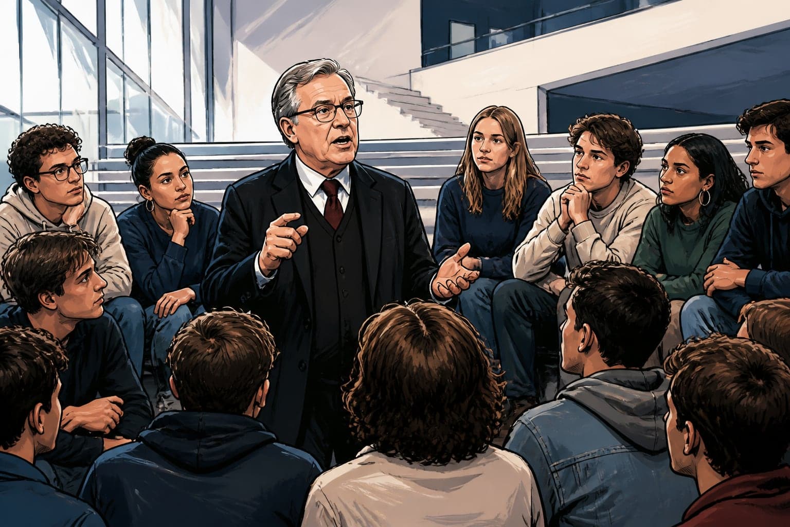 Jean-Luc Mélenchon à HEC : quatrième candidature en vue et soutien aux lycéens