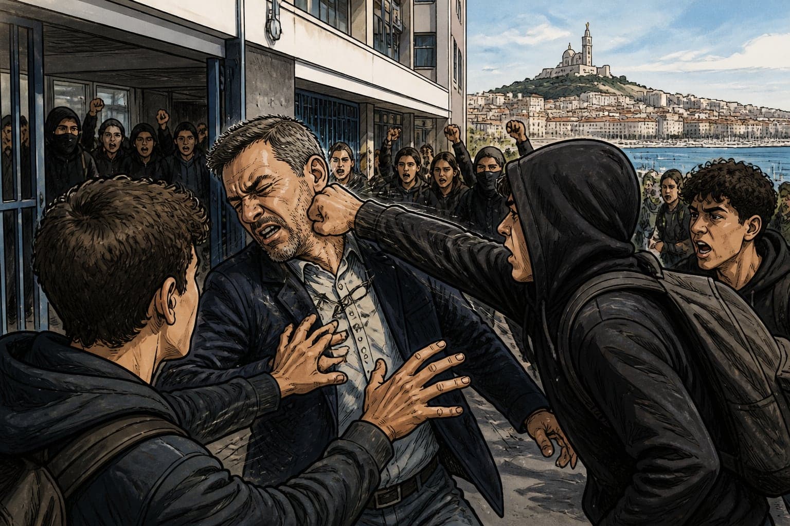 Marseille : un proviseur adjoint agressé lors d'un blocage lycéen