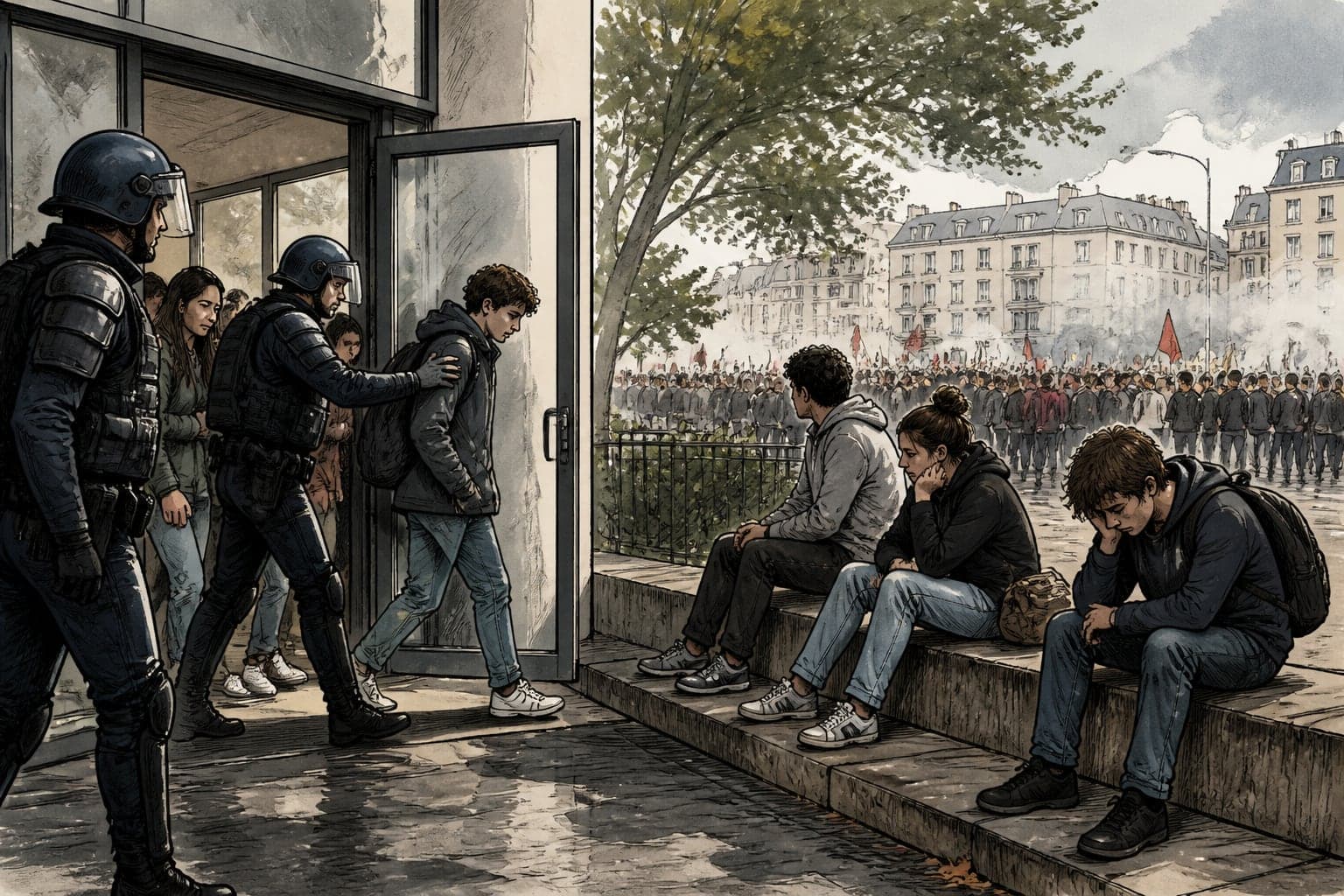 Évacuation à Nantes et essoufflement du mouvement lycéen