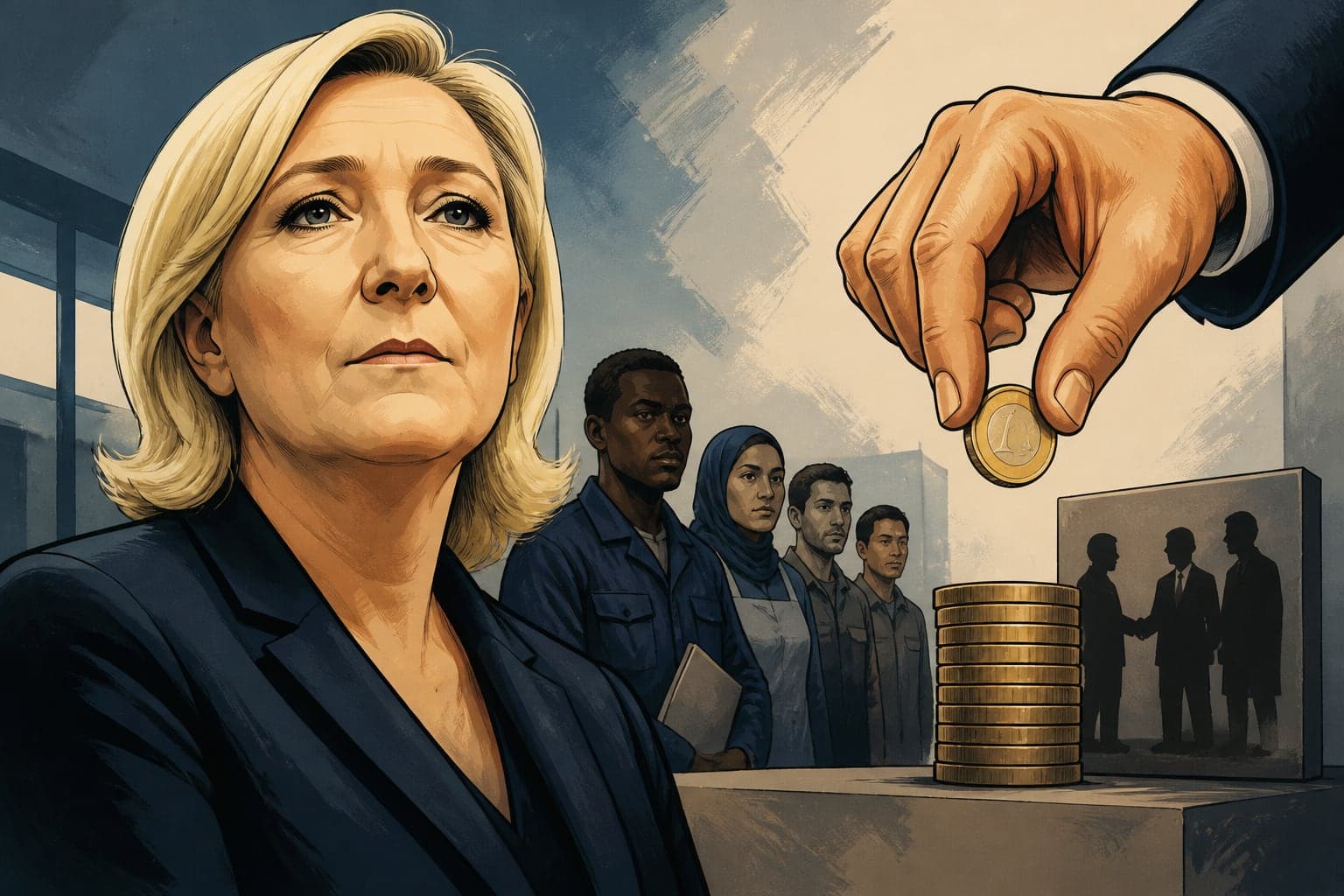 Marine Le Pen veut taxer l’embauche de salariés étrangers