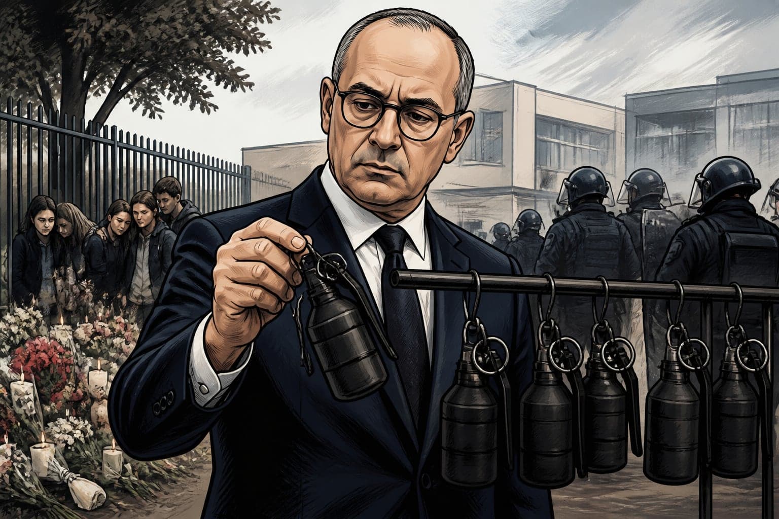 Laurent Nuñez suspend des grenades après un drame lycéen