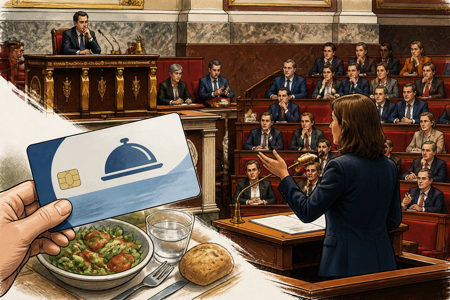 Titres-restaurant : l'exécutif défend le plafond et l'usage le dimanche