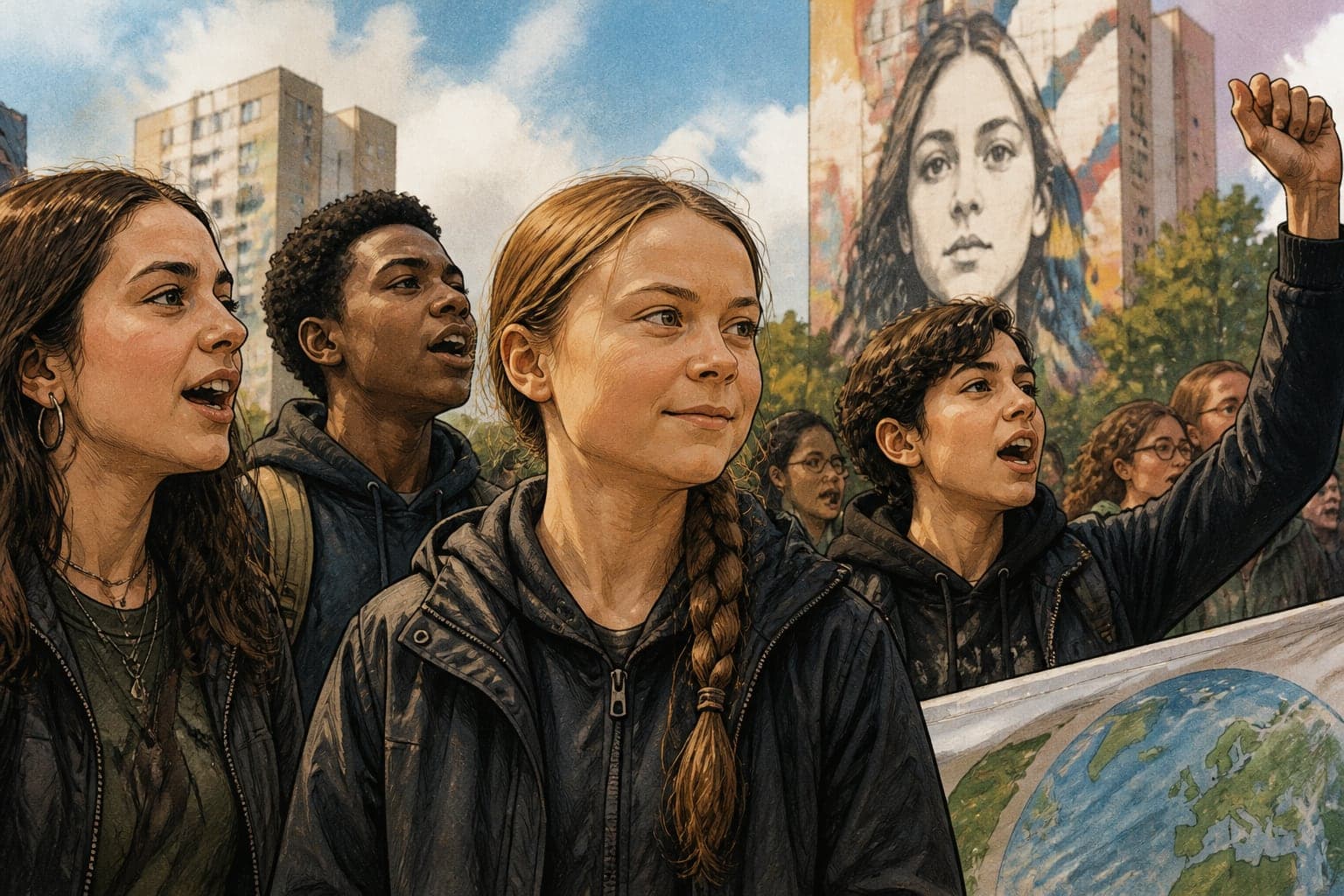 Greta Thunberg s'affiche aux côtés des lycéens à Saint-Denis