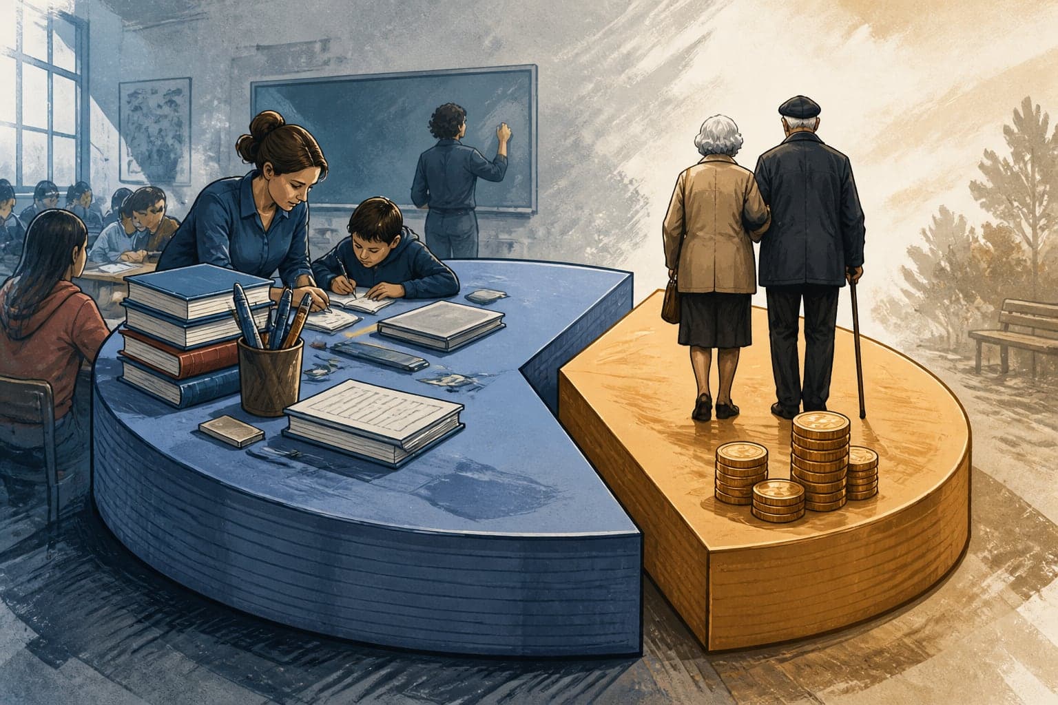 L'Éducation consacre un tiers de son budget aux retraites