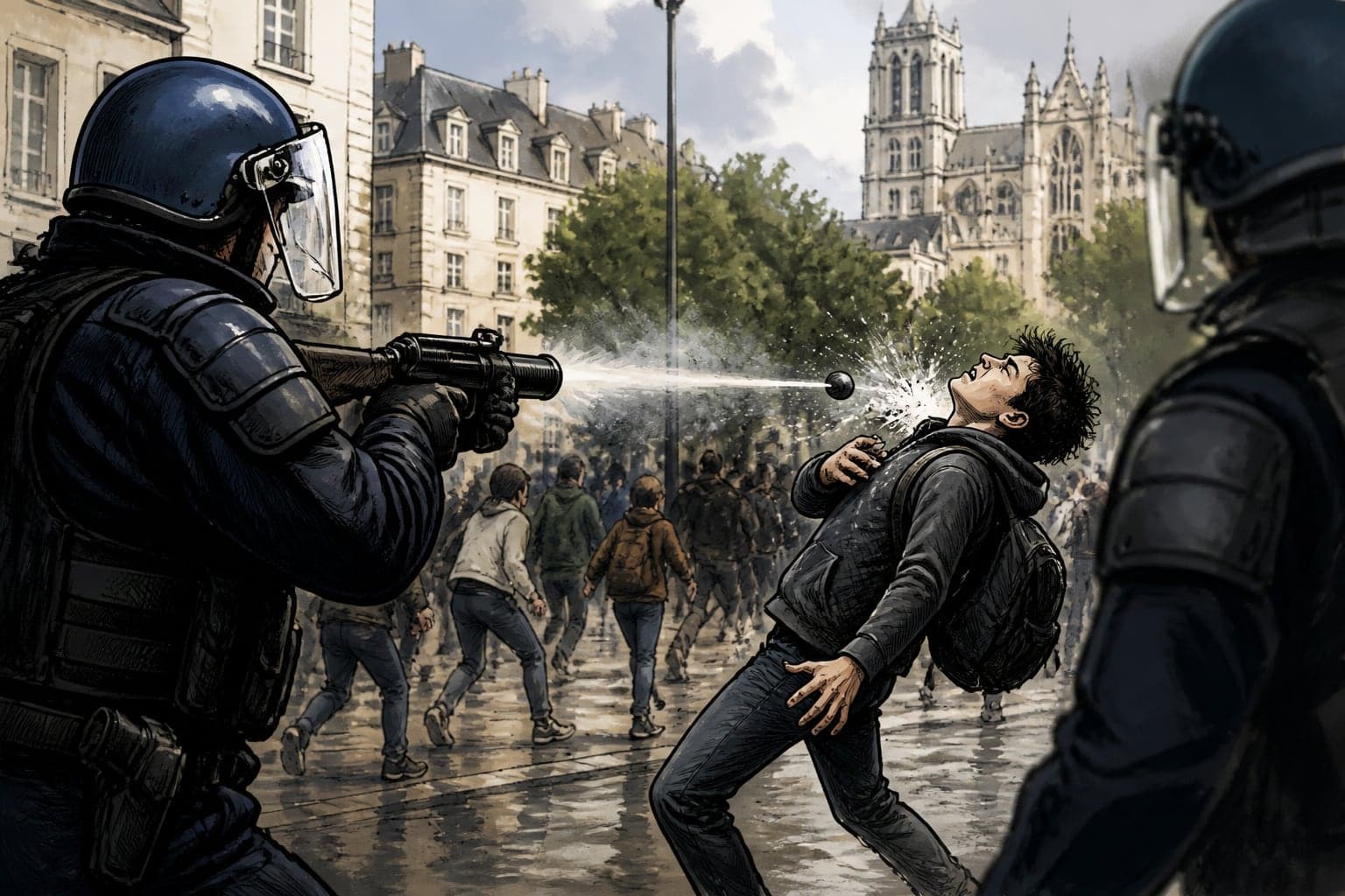 Tours : un policier mis en examen après un tir de LBD sur un lycéen
