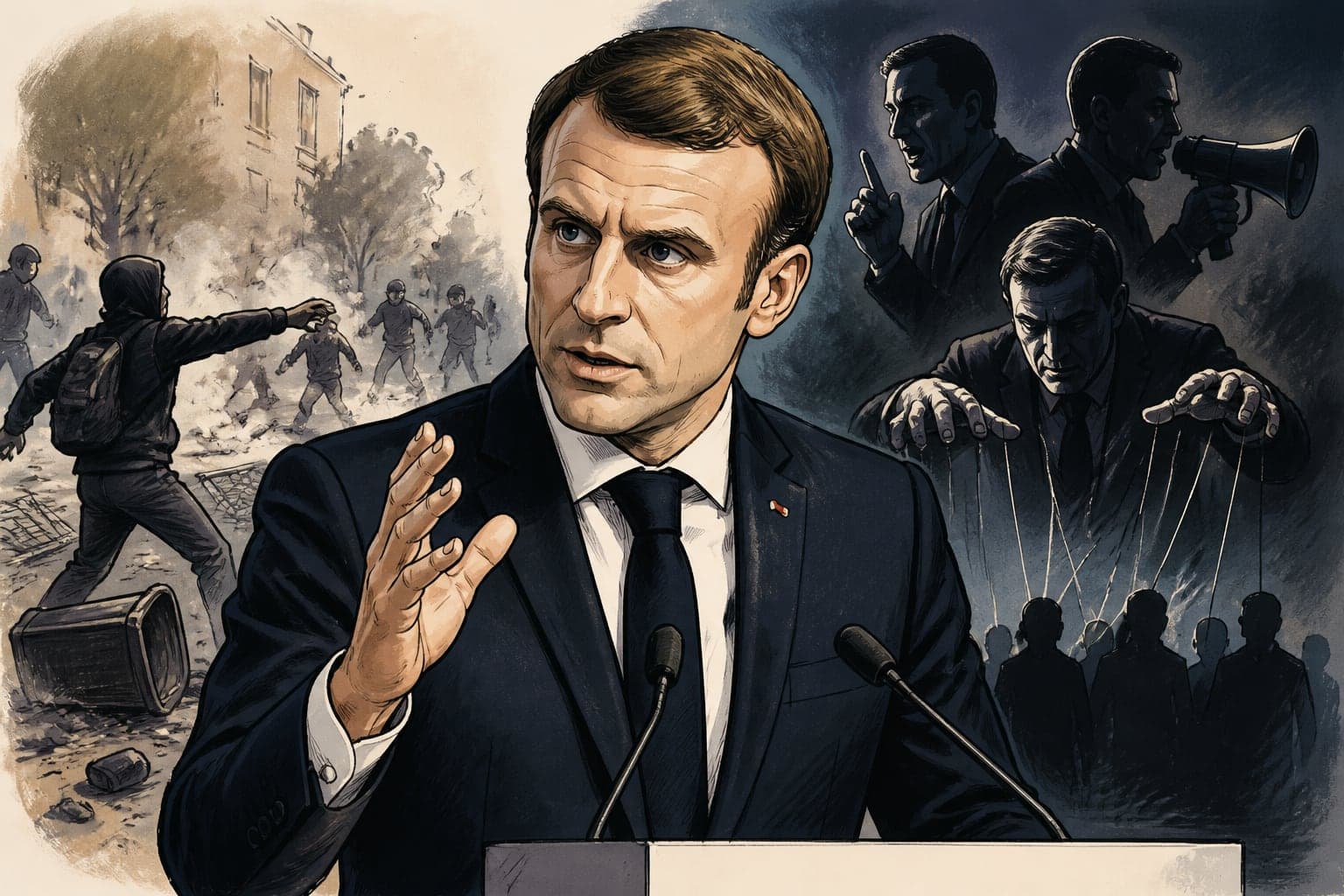 Macron dénonce la récupération politique des violences lycéennes