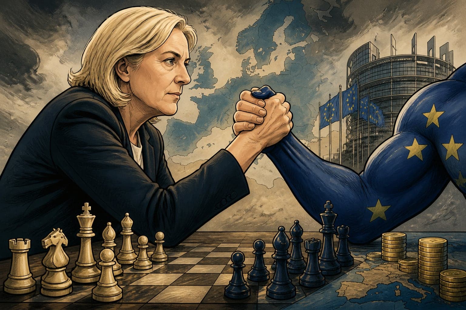 Budget européen : Marine Le Pen cible l'aide à l'Ukraine et promet un bras de fer