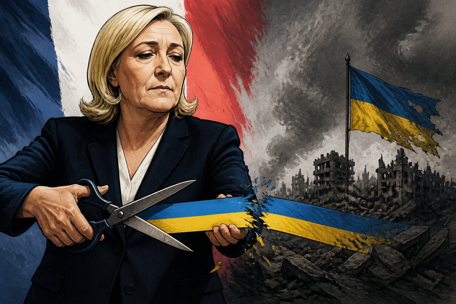 Marine Le Pen promet de couper l’aide à l’Ukraine après six mois
