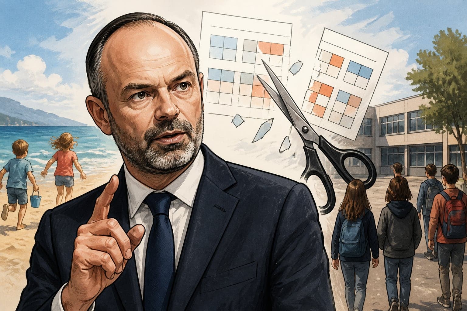 Édouard Philippe propose de réduire les vacances scolaires