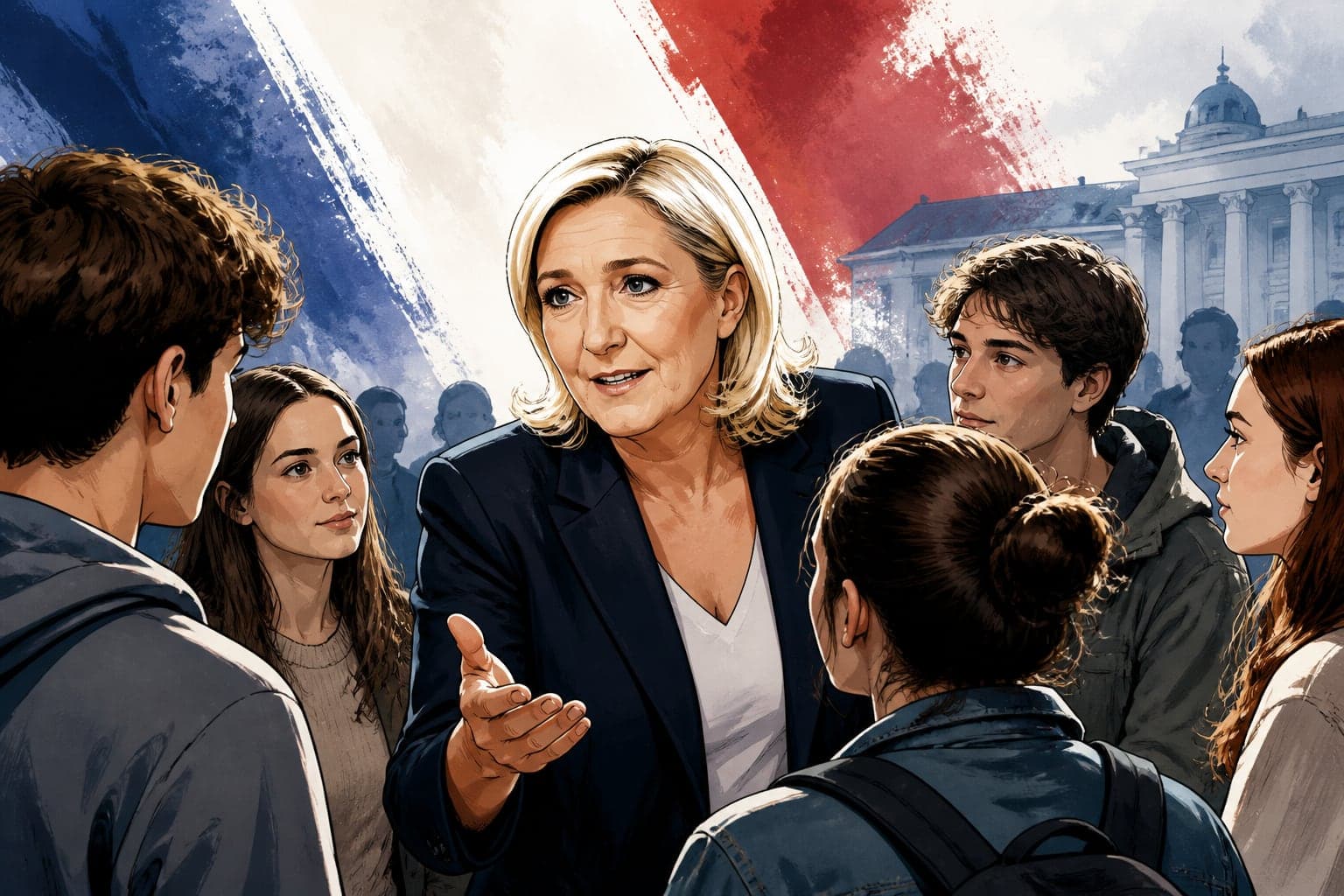 Marine Le Pen cible la jeunesse avec une refonte de Parcoursup