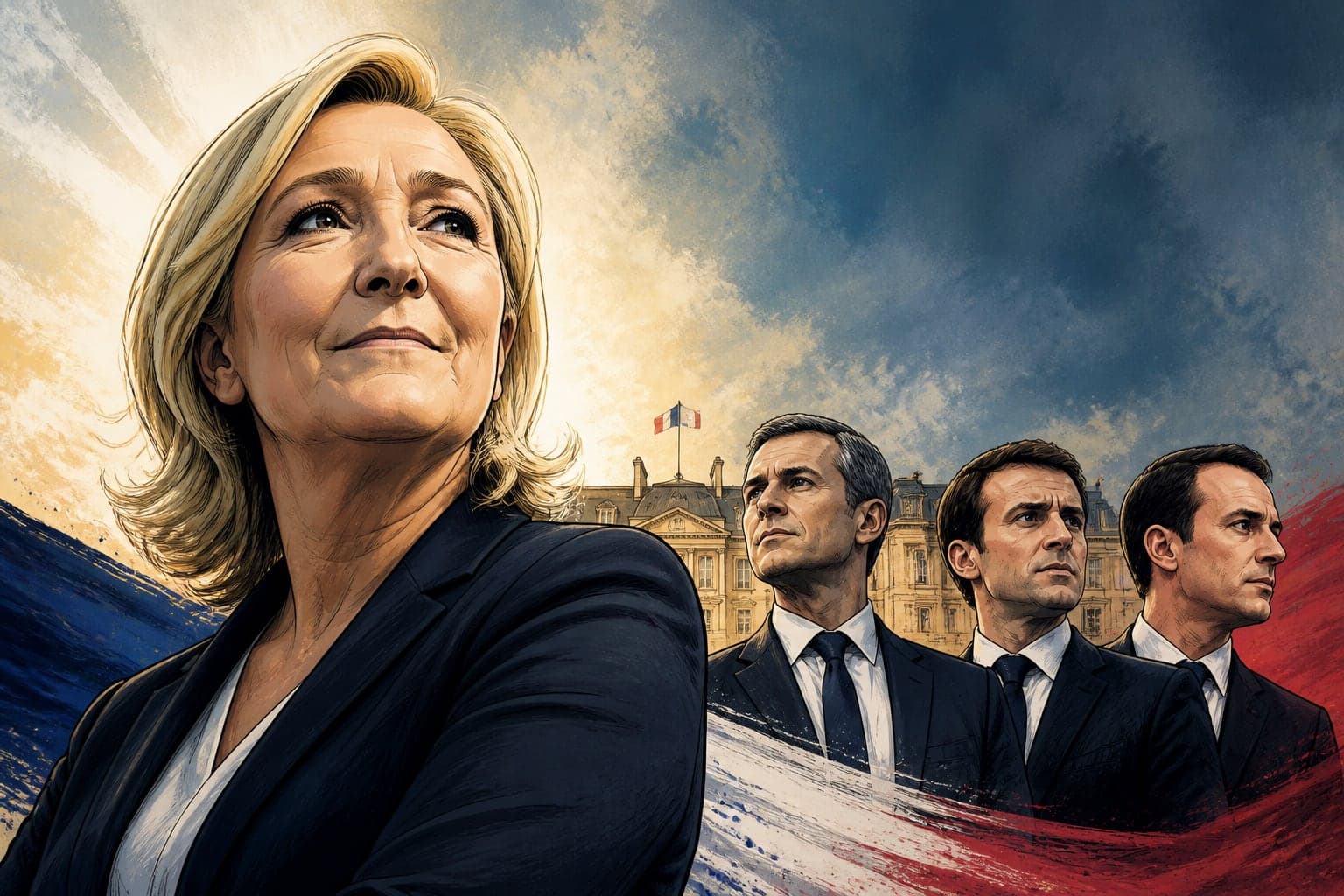 Marine Le Pen domine, trois candidats luttent pour la finale