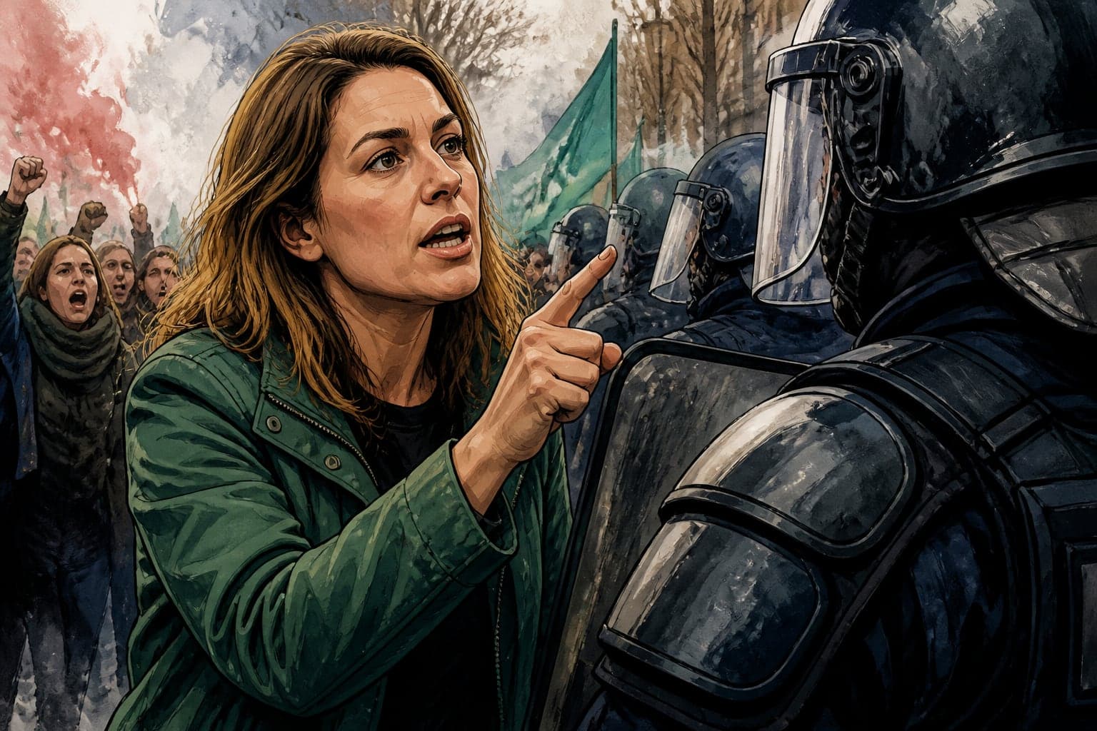 Marine Tondelier fustige le maintien de l’ordre en manifestation