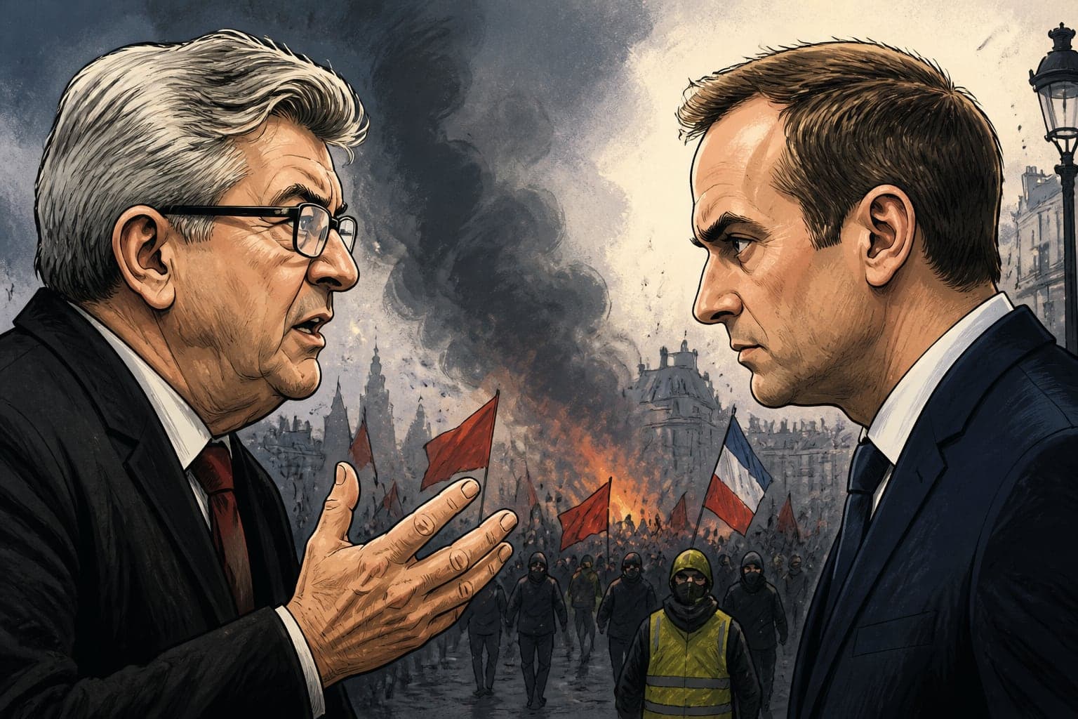 Mélenchon et Lecornu s'affrontent après les manifestations