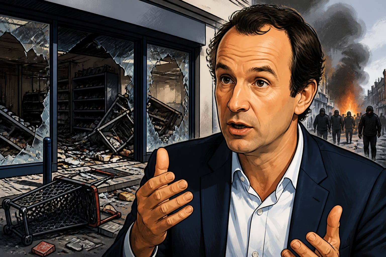 Commerces saccagés : Alexandre Bompard chiffre les dégâts