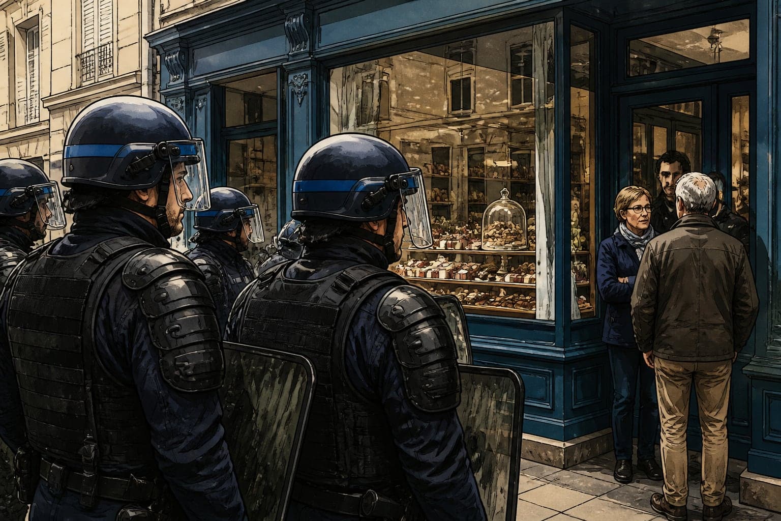 Amiens : polémique sur des CRS devant la chocolaterie Trogneux