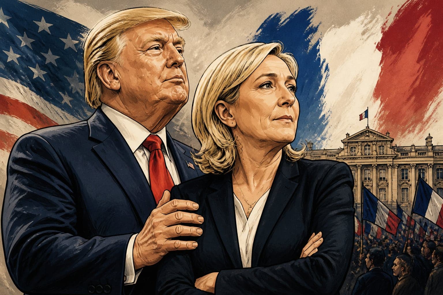 Donald Trump prend la défense de Marine Le Pen pour 2027