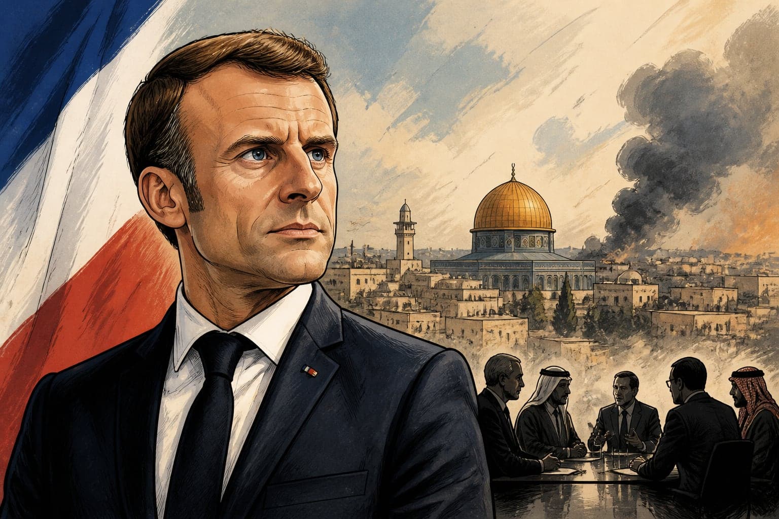 Emmanuel Macron défend son cap diplomatique au Moyen-Orient