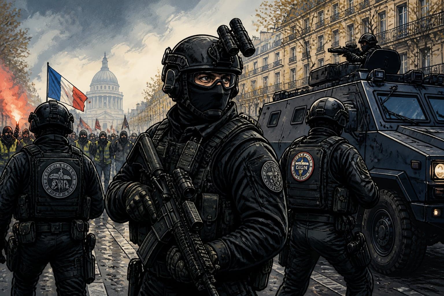 Manifestations : l'exécutif déploie le Raid, le GIGN et la BRI