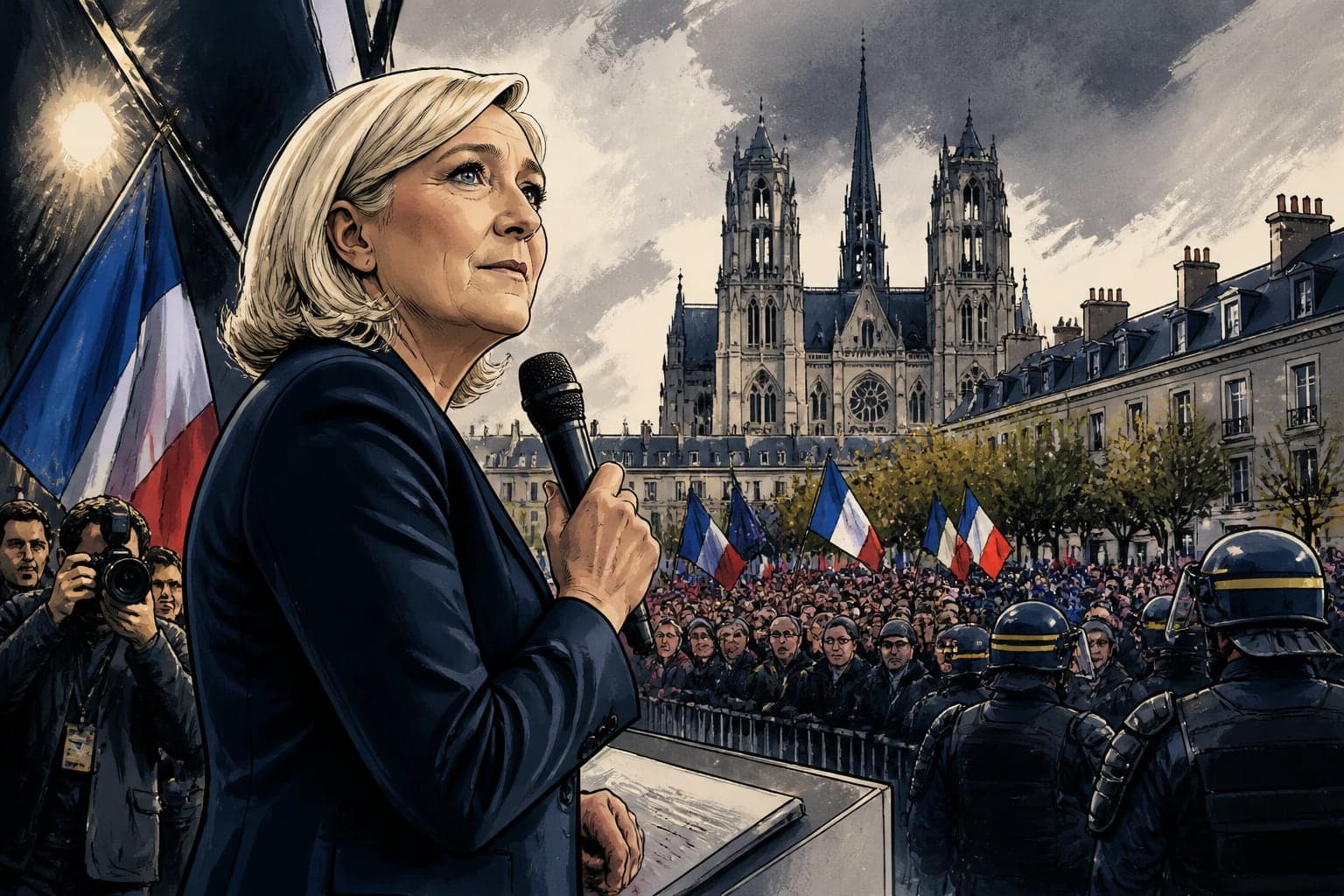 Congrès du RN à Orléans : Marine Le Pen sous la pression de milliers d'opposants