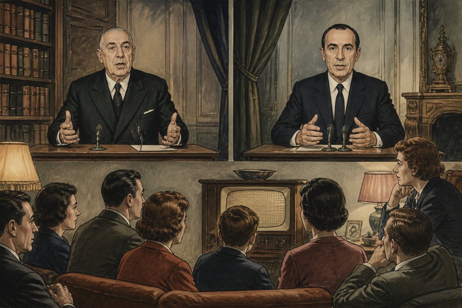 J-178 · De Gaulle et Mitterrand ouvrent le second tour à l'écran
