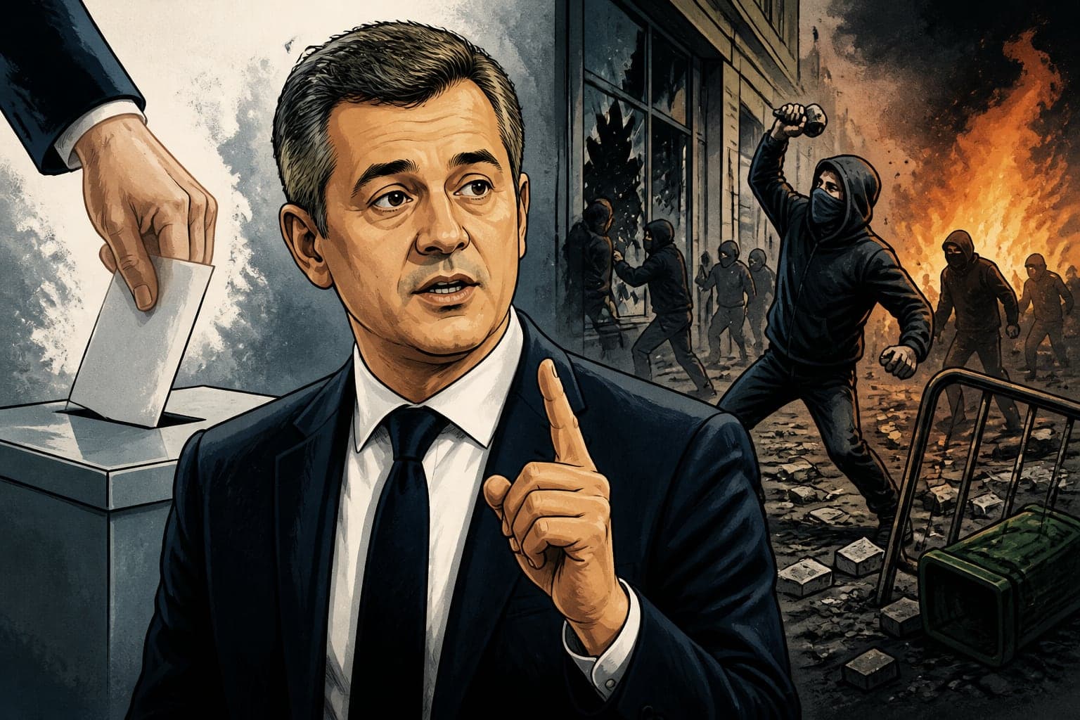 Darmanin réclame la privation du droit de vote pour les casseurs
