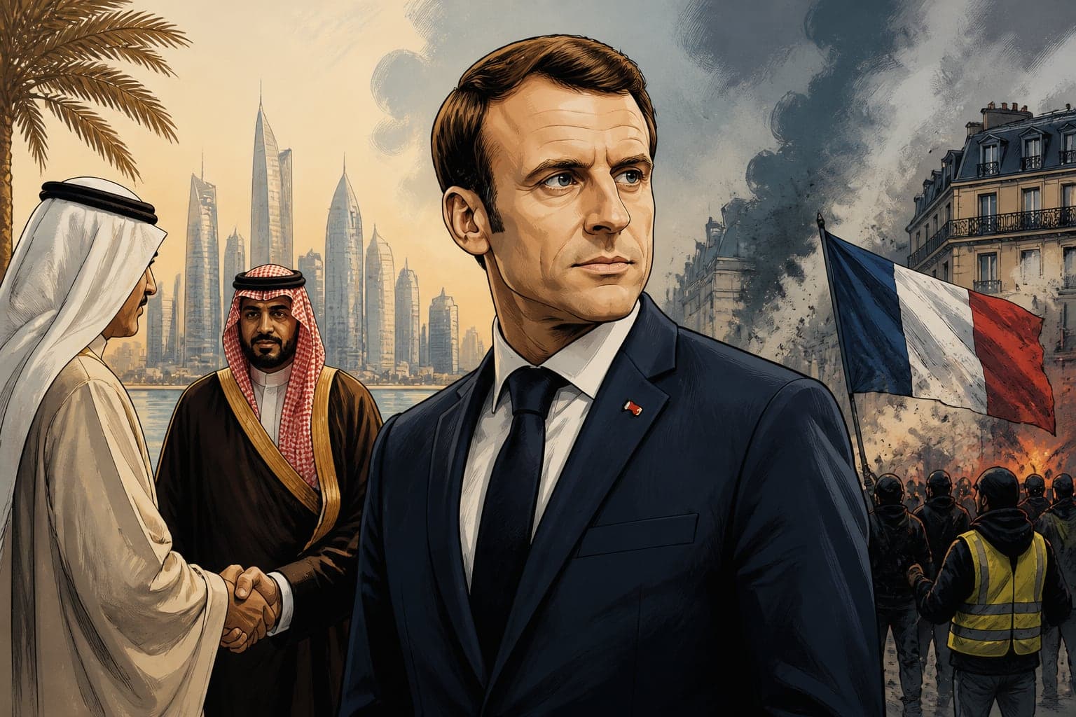 Macron dans le Golfe : diplomatie face aux tensions internes