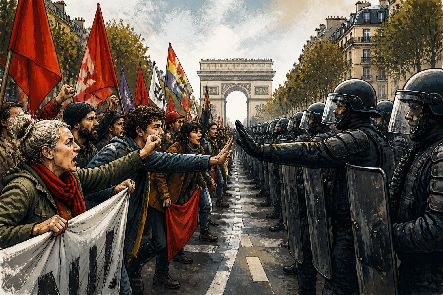 Paris : l'intersyndicale s'oppose au tracé imposé par la police