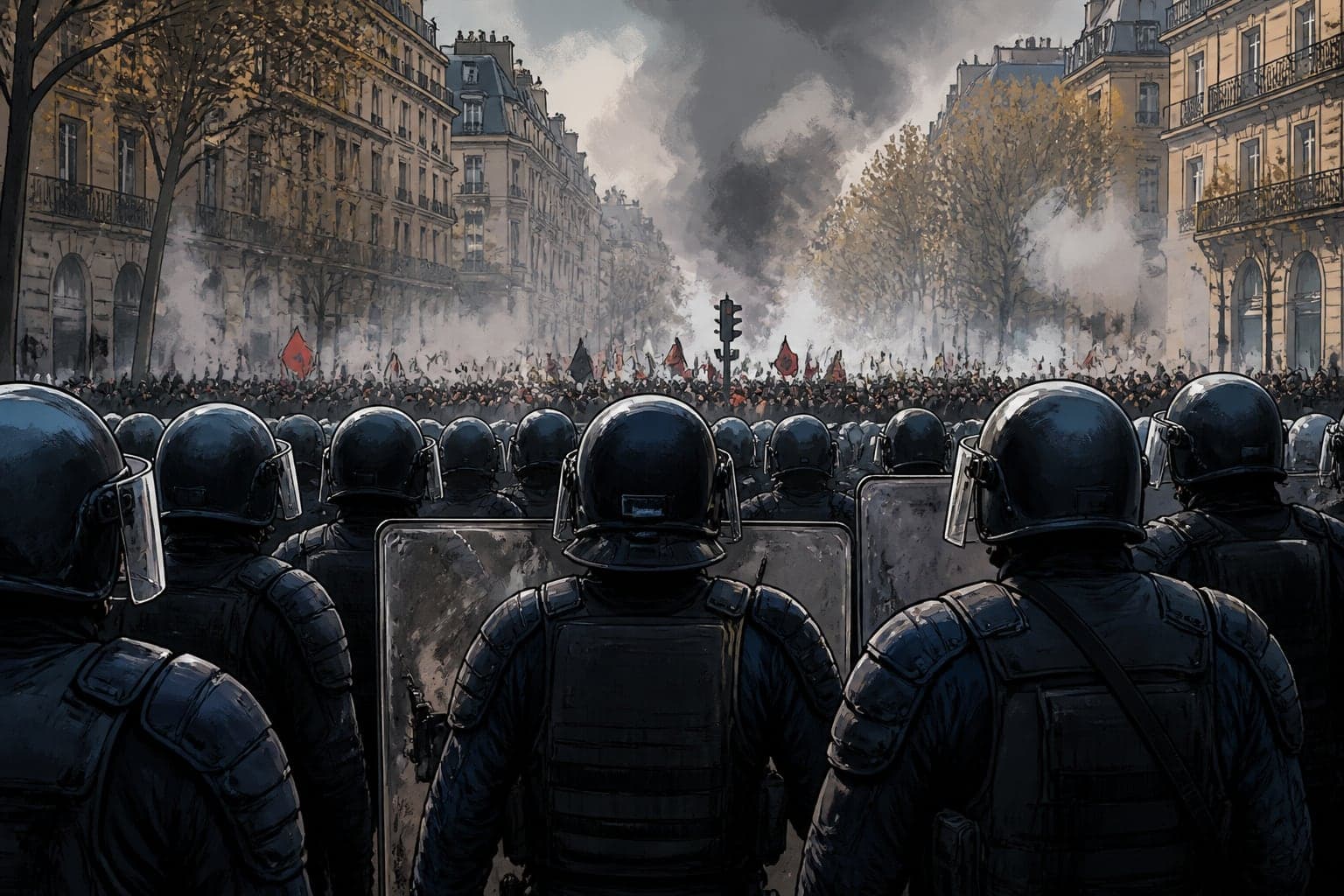 Manifestations : 70 000 policiers mobilisés sous haute tension